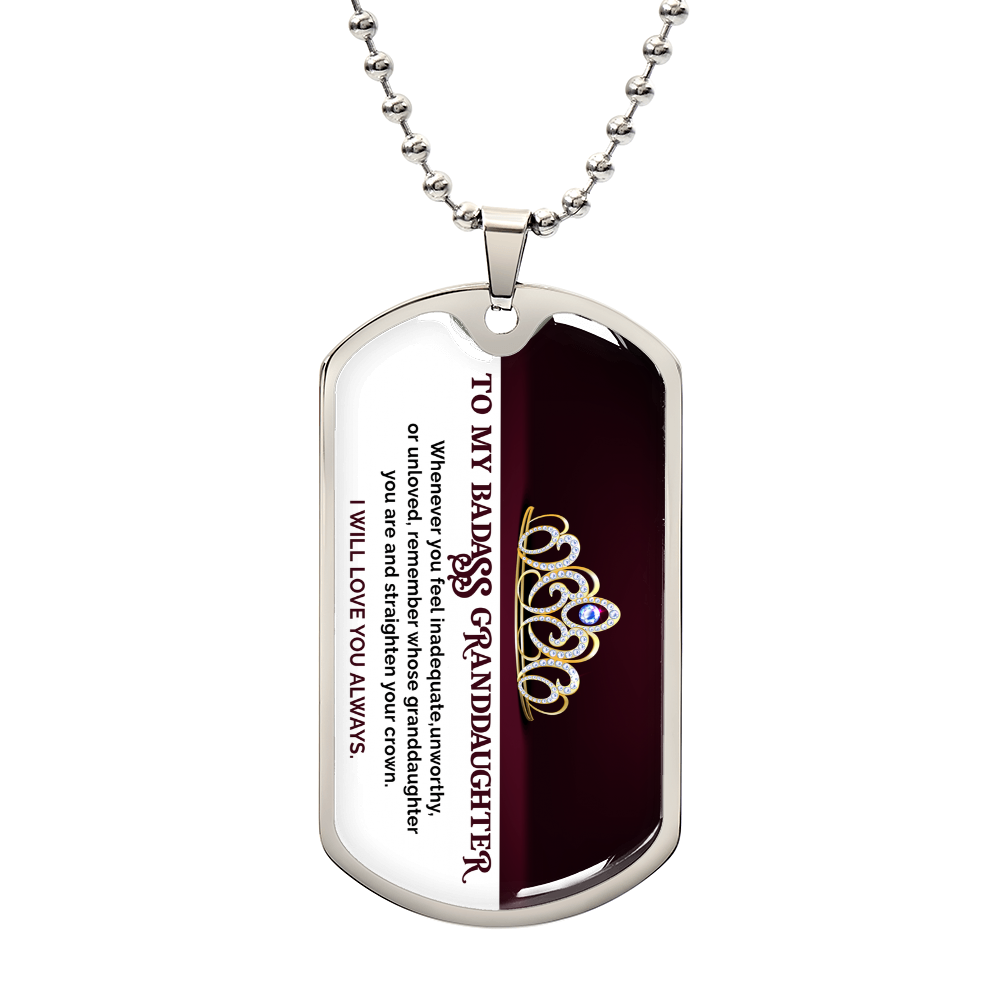 My Badass Granddaughter – Dog Tag Necklace