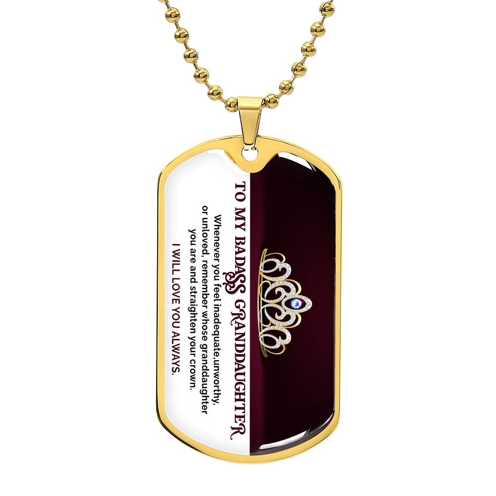 My Badass Granddaughter – Dog Tag Necklace