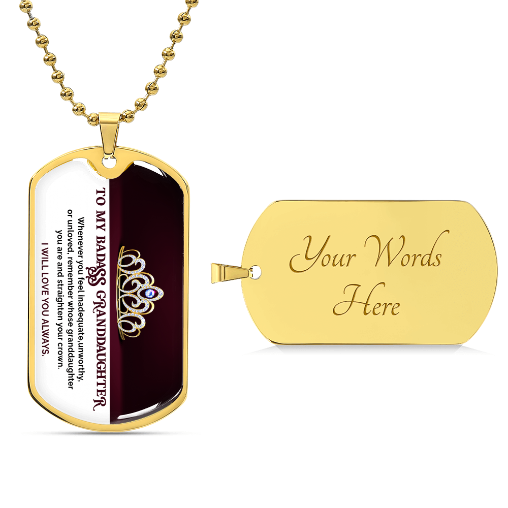 My Badass Granddaughter – Dog Tag Necklace