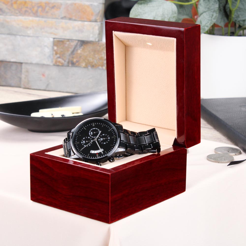 Charcoal Black  Men's Watch