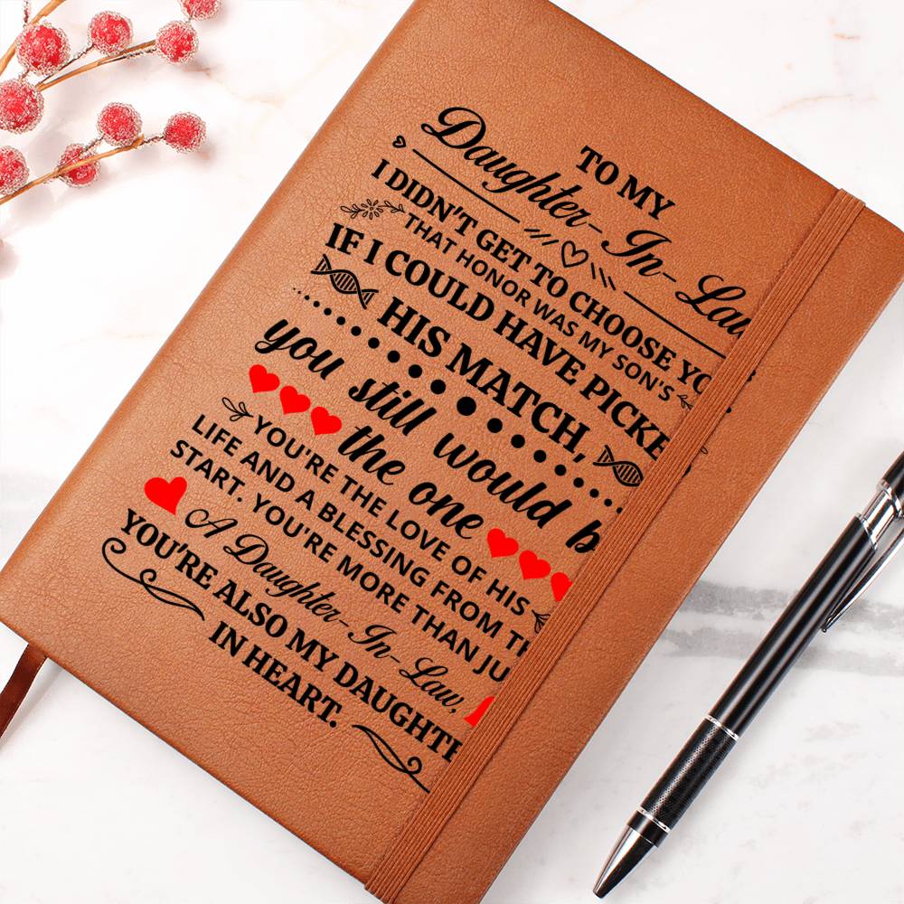 To My Daughter-in-Law Honor  Leather Journal