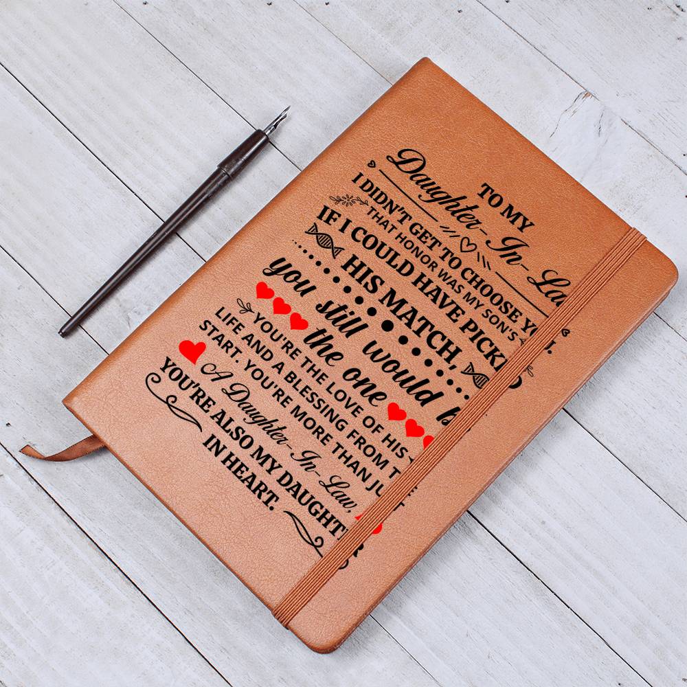 To My Daughter-in-Law Honor  Leather Journal