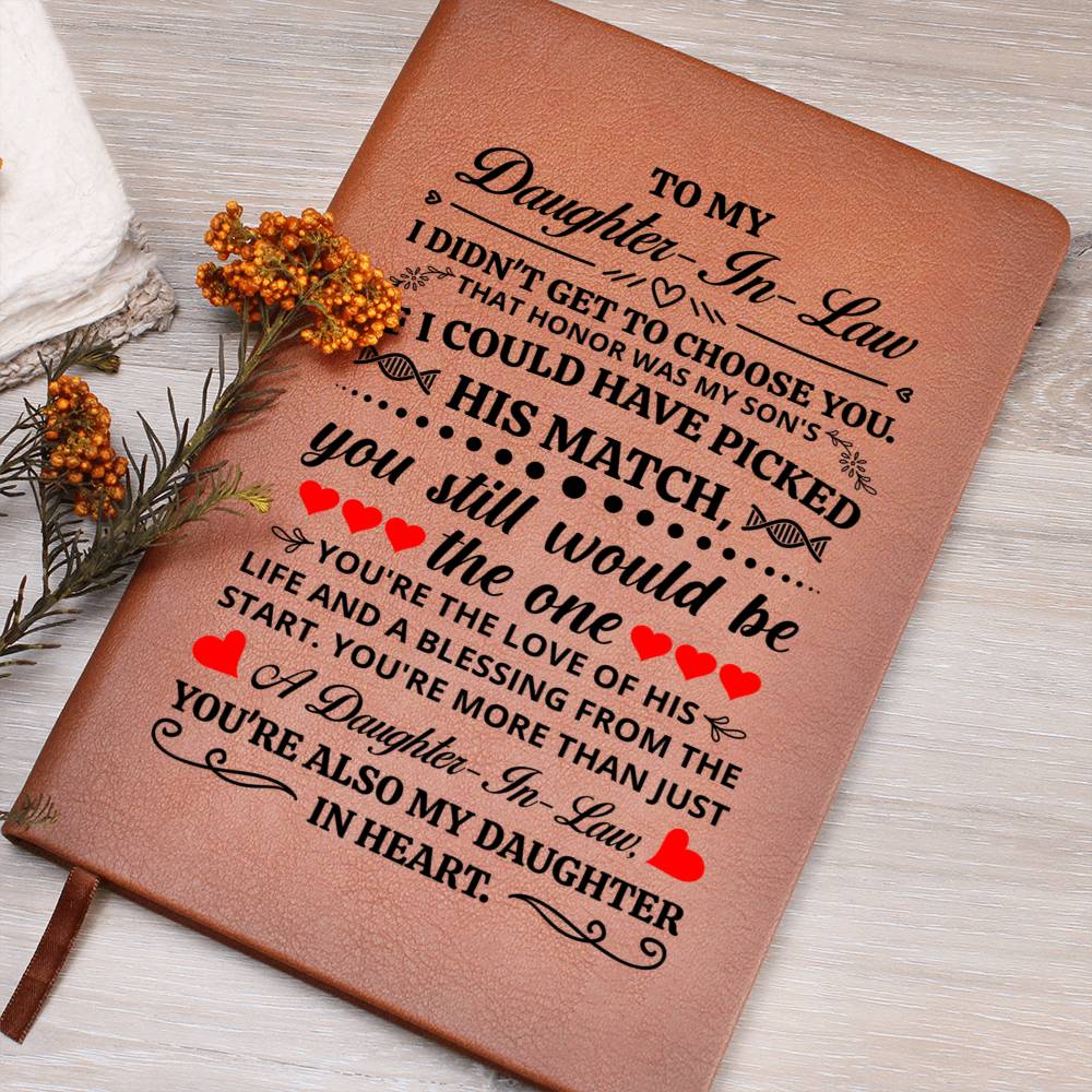 To My Daughter-in-Law Honor  Leather Journal