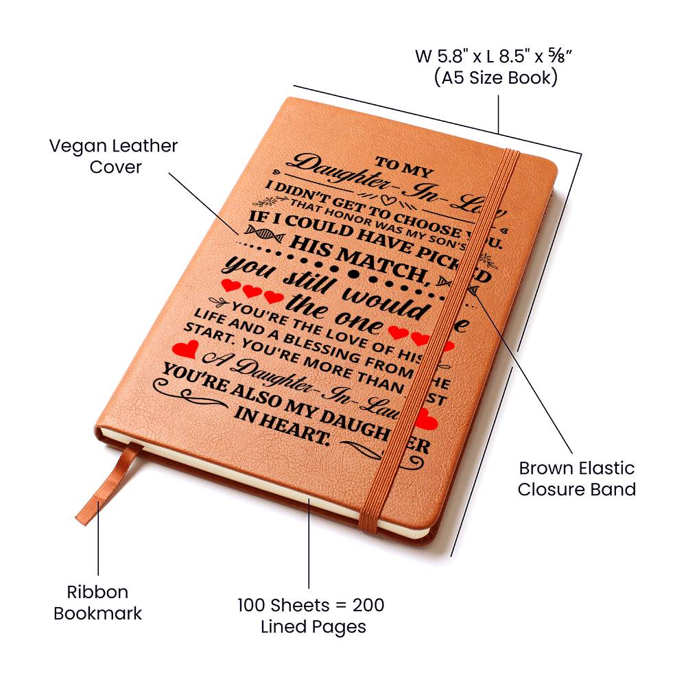 To My Daughter-in-Law Honor  Leather Journal