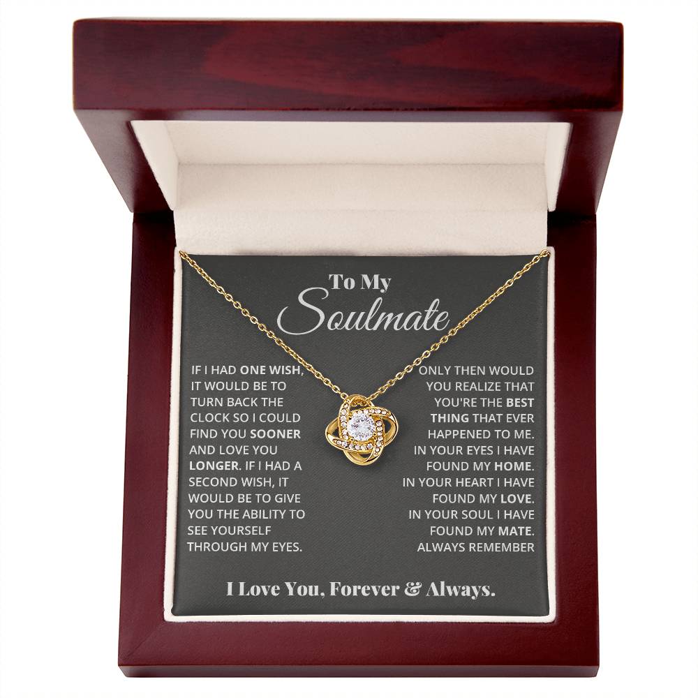 To My Soulmate – Love Knot Necklace