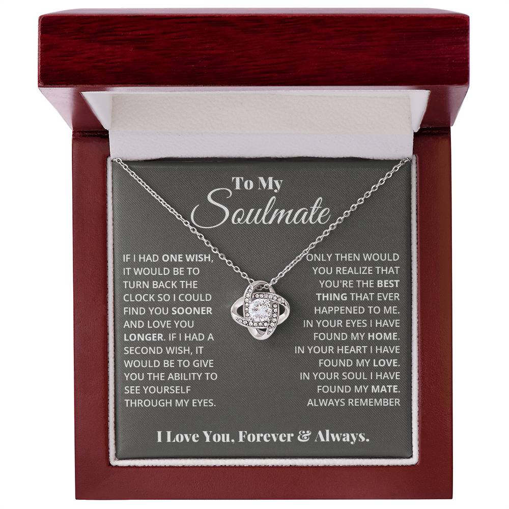 To My Soulmate – Love Knot Necklace