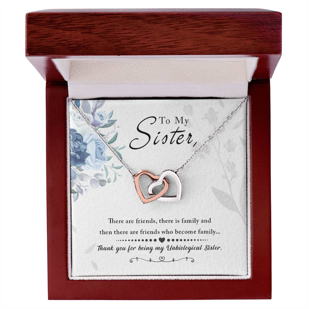 To My Sister – Interlocking Hearts Necklace