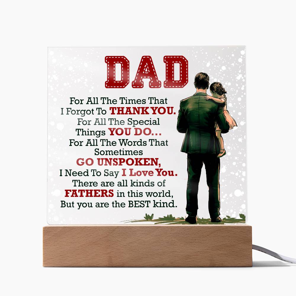 Thank You Dad – Acrylic Square
