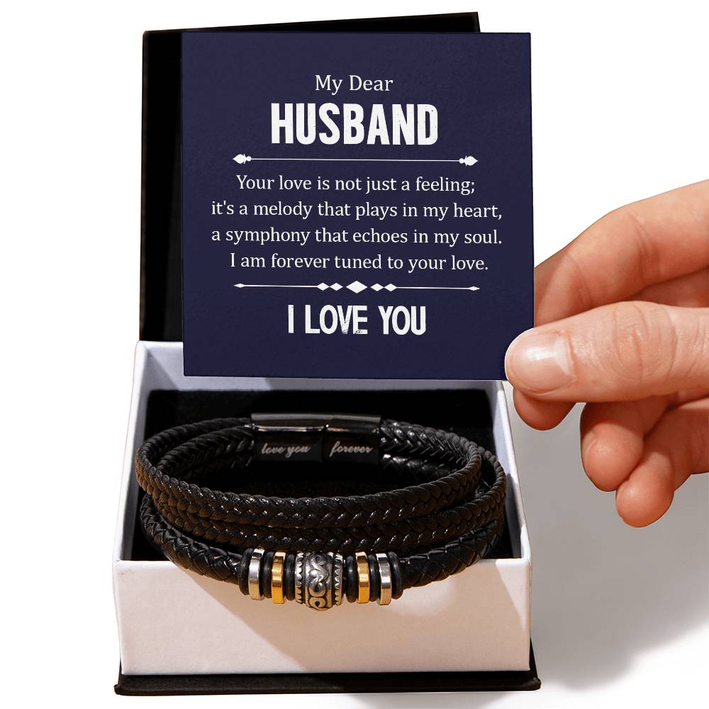 Your Love is not Just a Feeling – Men's Leather Bracelet