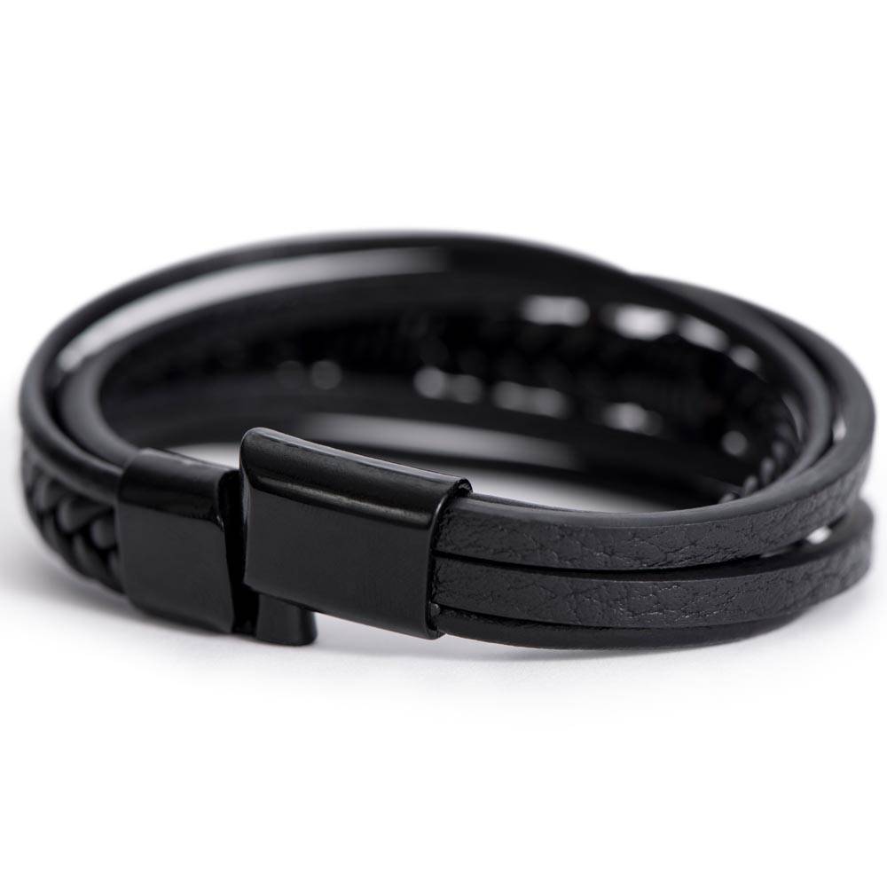 My One and Only – Leather Cross Bracelet