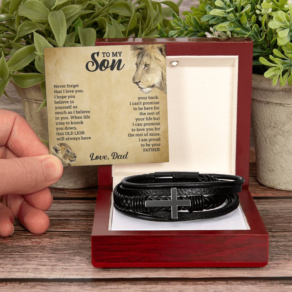 To My Son – Cross Bracelet