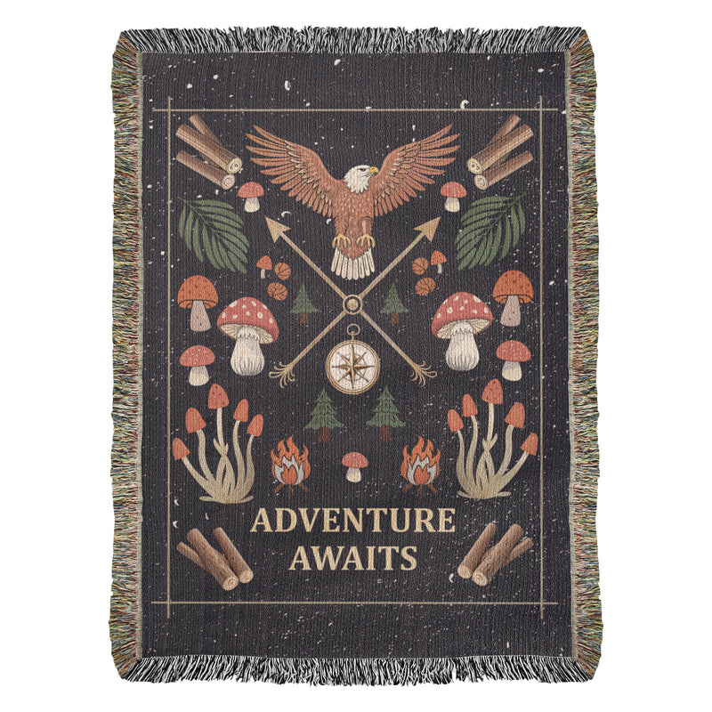 Adventure Awaits Woven Blanket