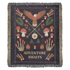 Adventure Awaits Woven Blanket